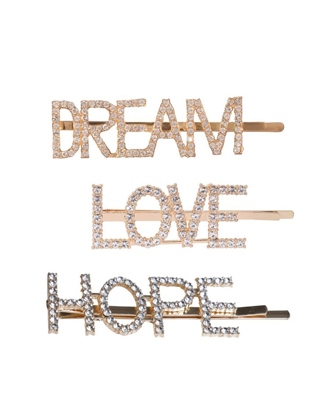 

Arendelle Girls Set of 3 Embellished Hair Accessory Set, Gold