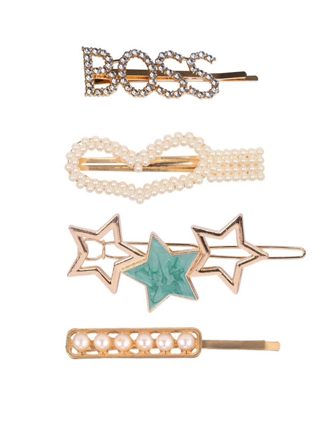

Arendelle Girls Set of 4 Embellished Hair Accessory Set, Teal