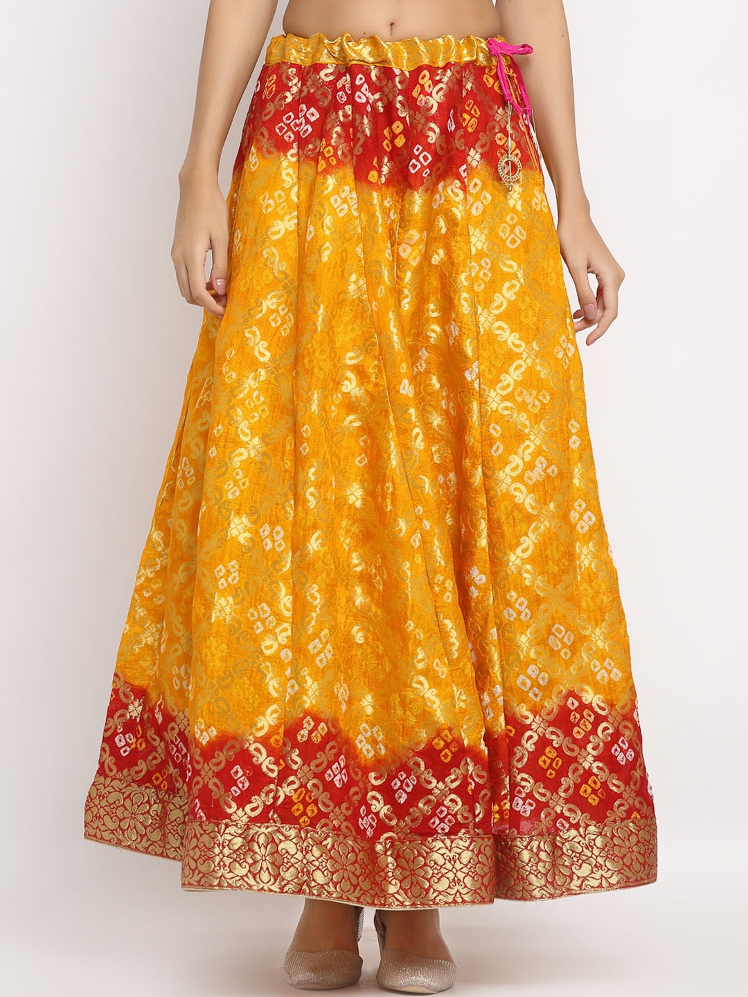 

SOUNDARYA Dyed Flared Maxi Skirt, Yellow