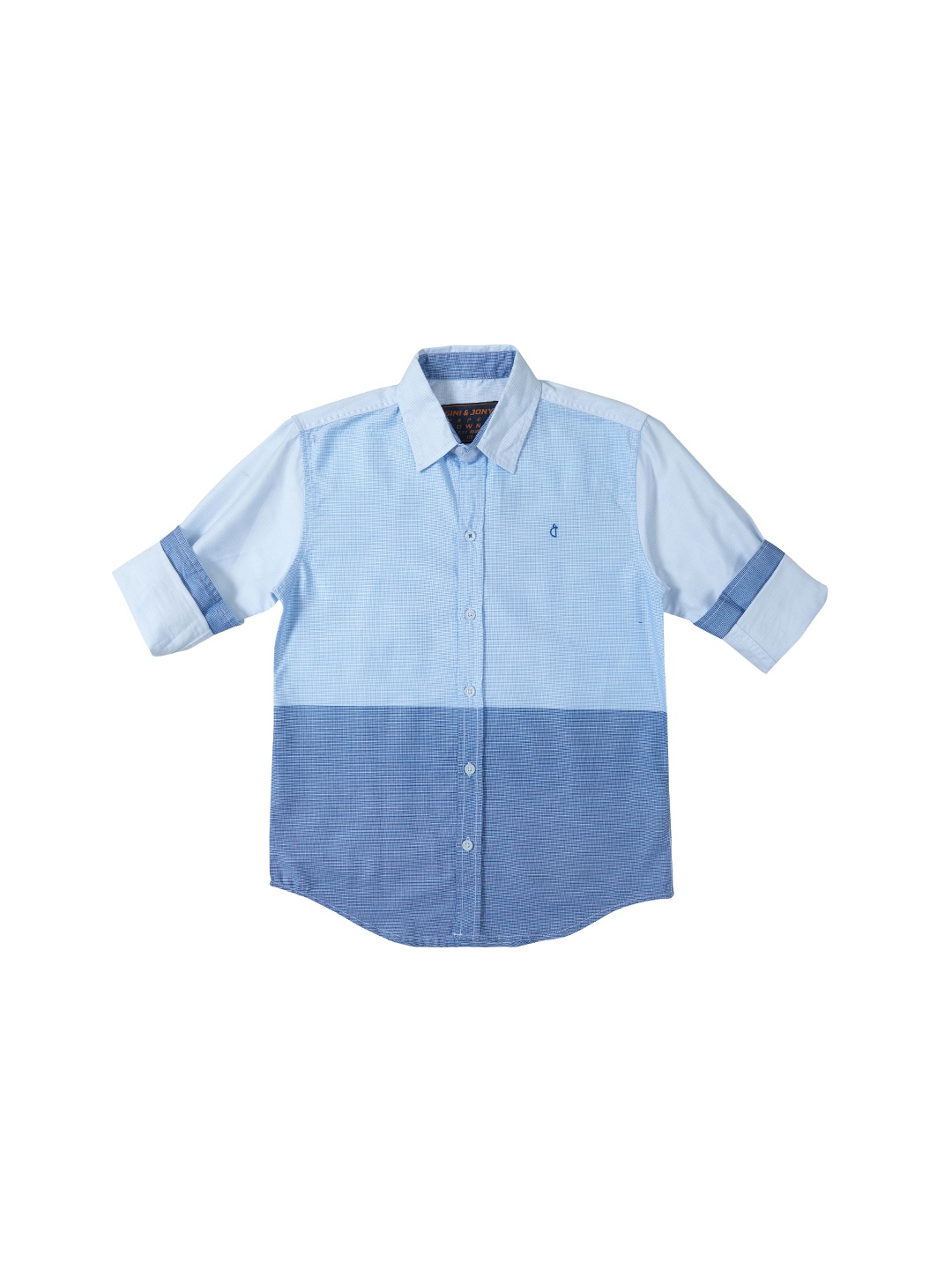 

Gini and Jony Boys Blue Regular Fit Printed Casual Shirt