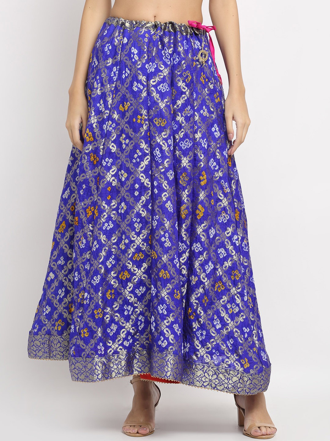 

SOUNDARYA Printed Maxi Skirt Skirts, Blue