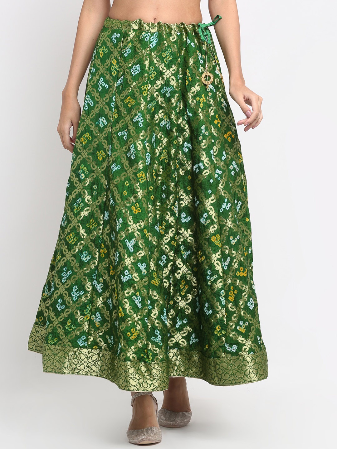 

SOUNDARYA Women Printed Skirt, Green