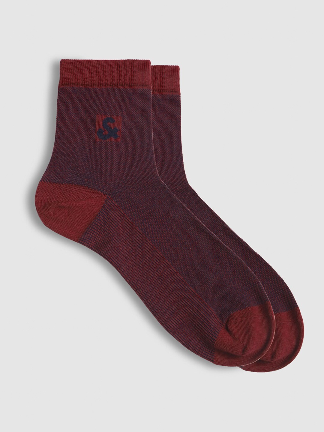 

Jack & Jones Men Colorblocked Cotton Ankle Length Socks, Red