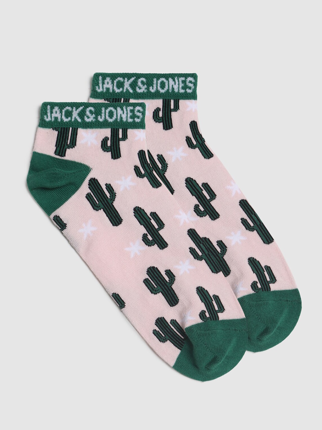 

Jack & Jones Men Patterned Ankle-Length Socks, Pink