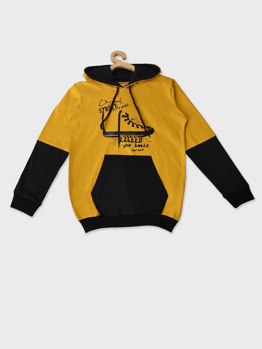 

POMY & JINNY Hooded Cotton Sweatshirt, Mustard