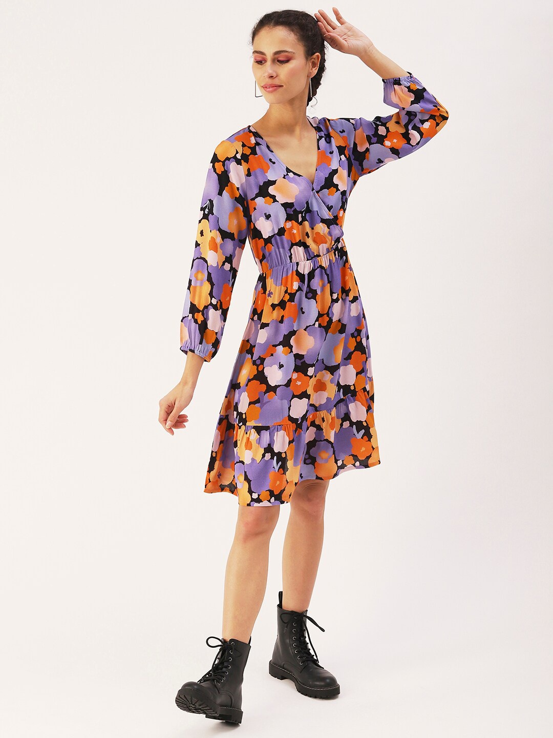 

DressBerry Floral Printed Dress, Purple