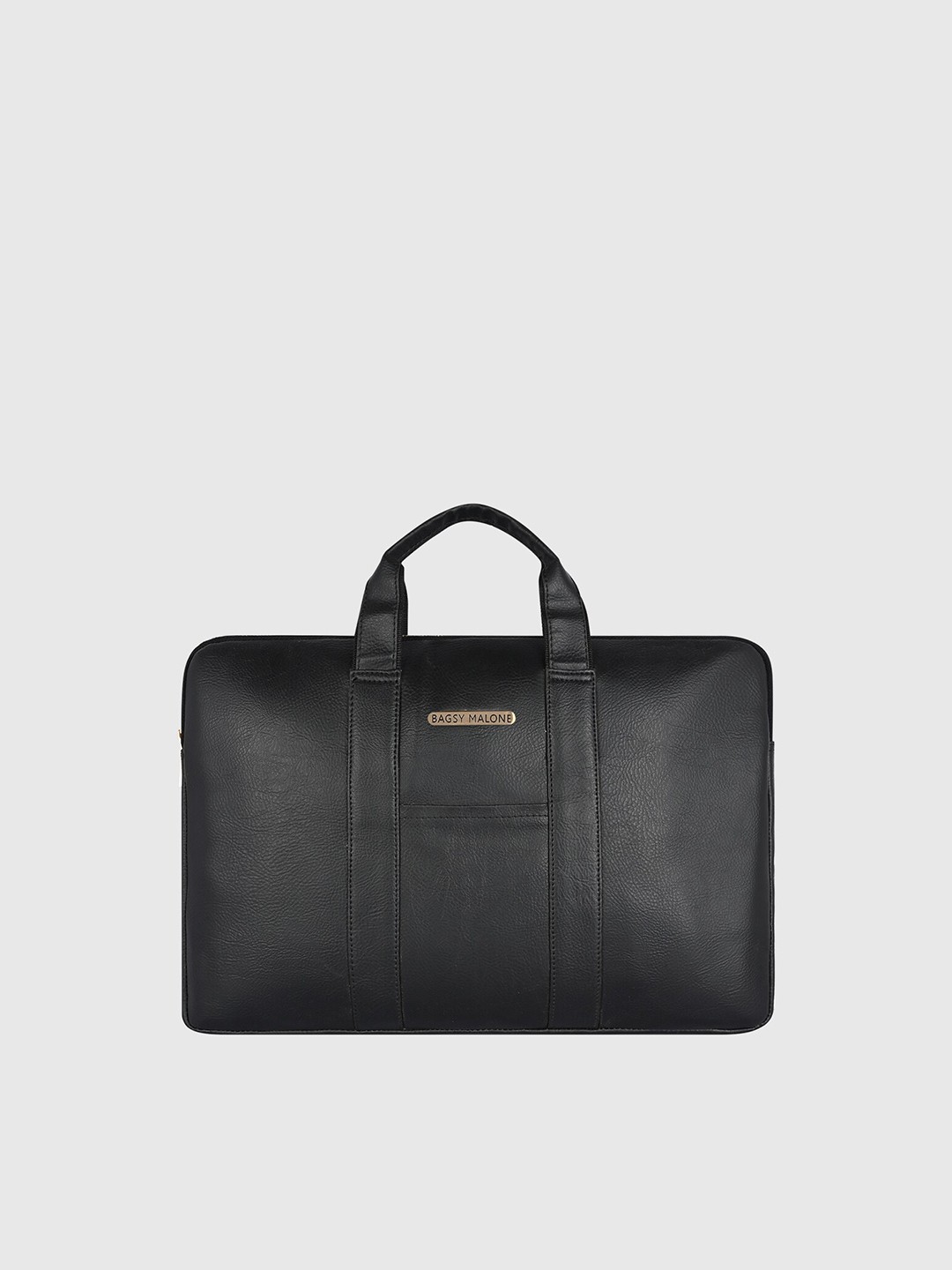 

Bagsy Malone Unisex Black & Gold-Toned Textured PU Laptop Bag