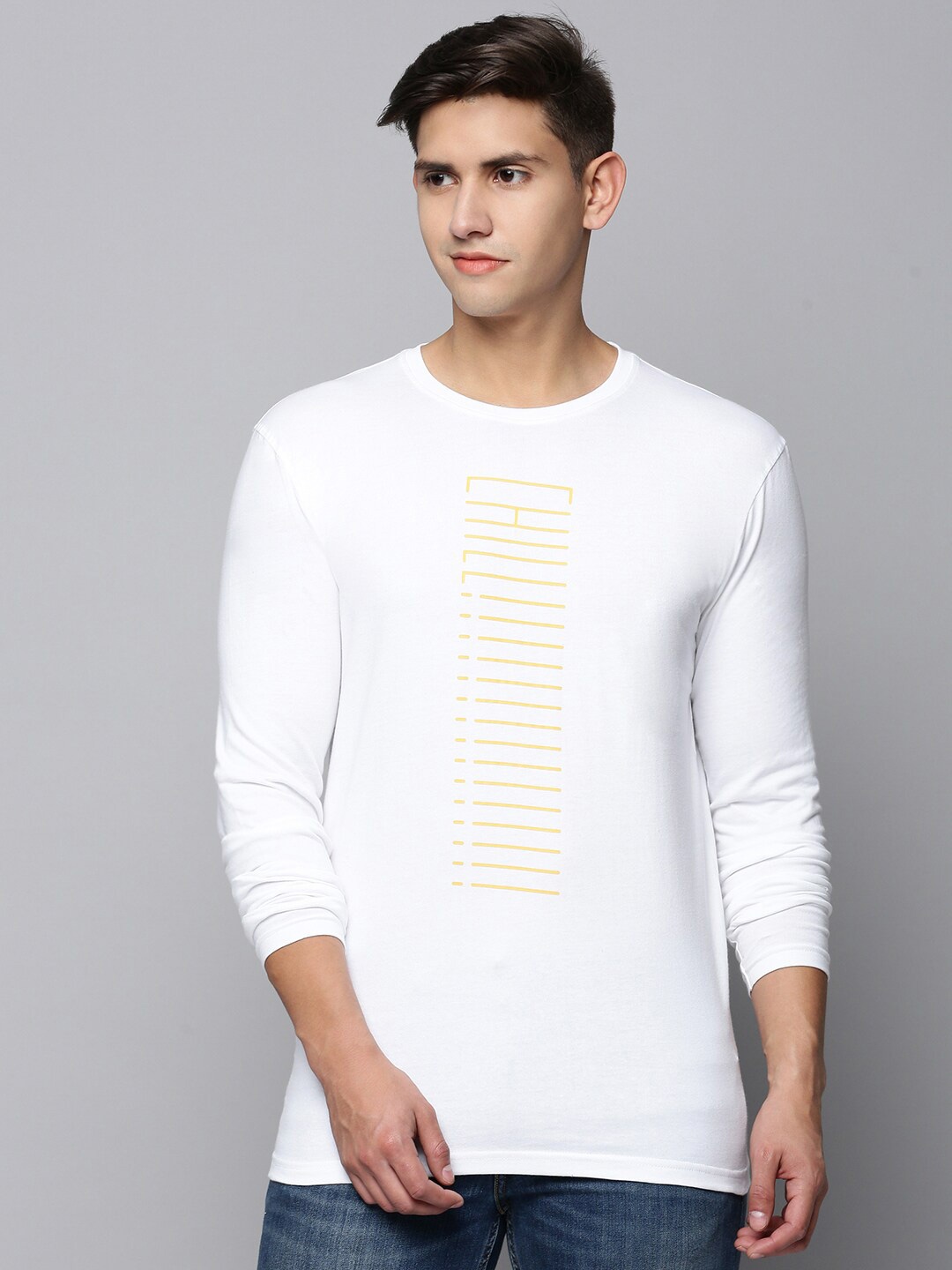 

Kryptic Men Typography Printed Pure Cotton T-shirt, White