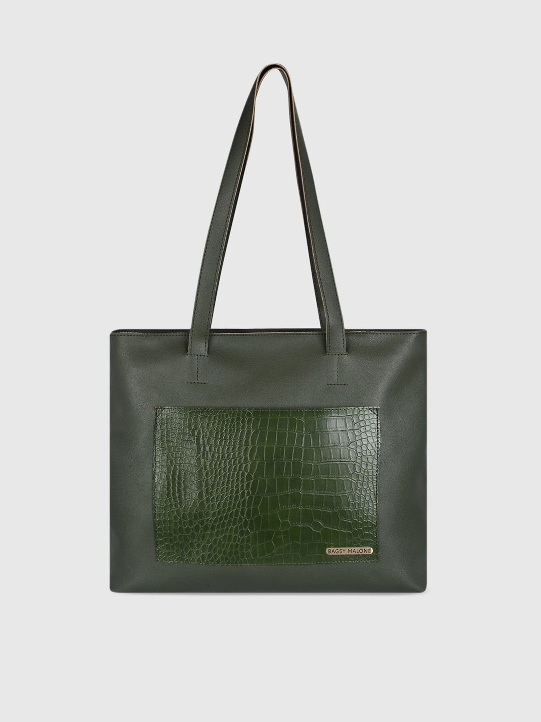 

Bagsy Malone Animal Textured PU Structured Shoulder Bag, Green