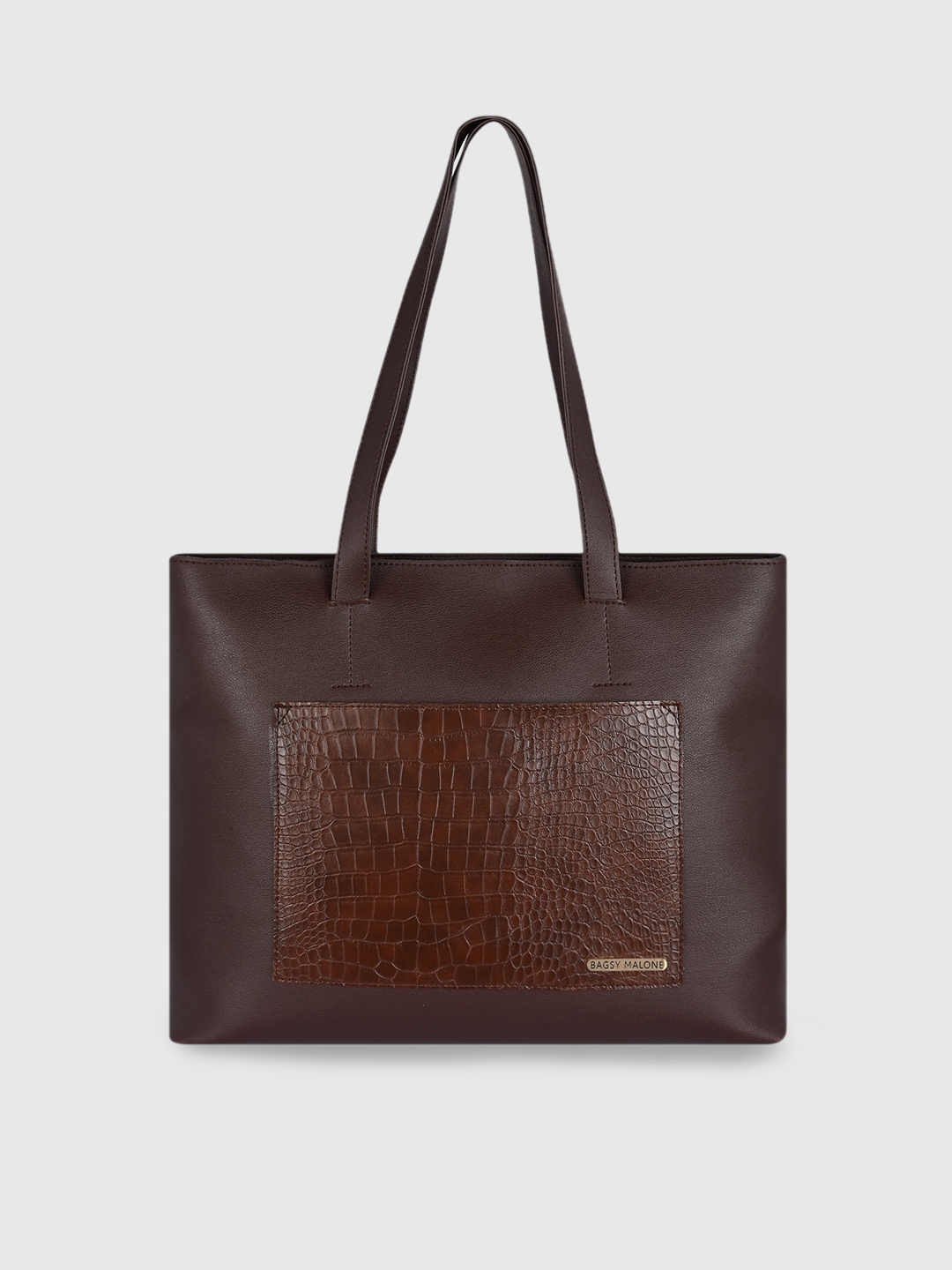 

Bagsy Malone Textured Structured Shoulder Bag, Coffee brown
