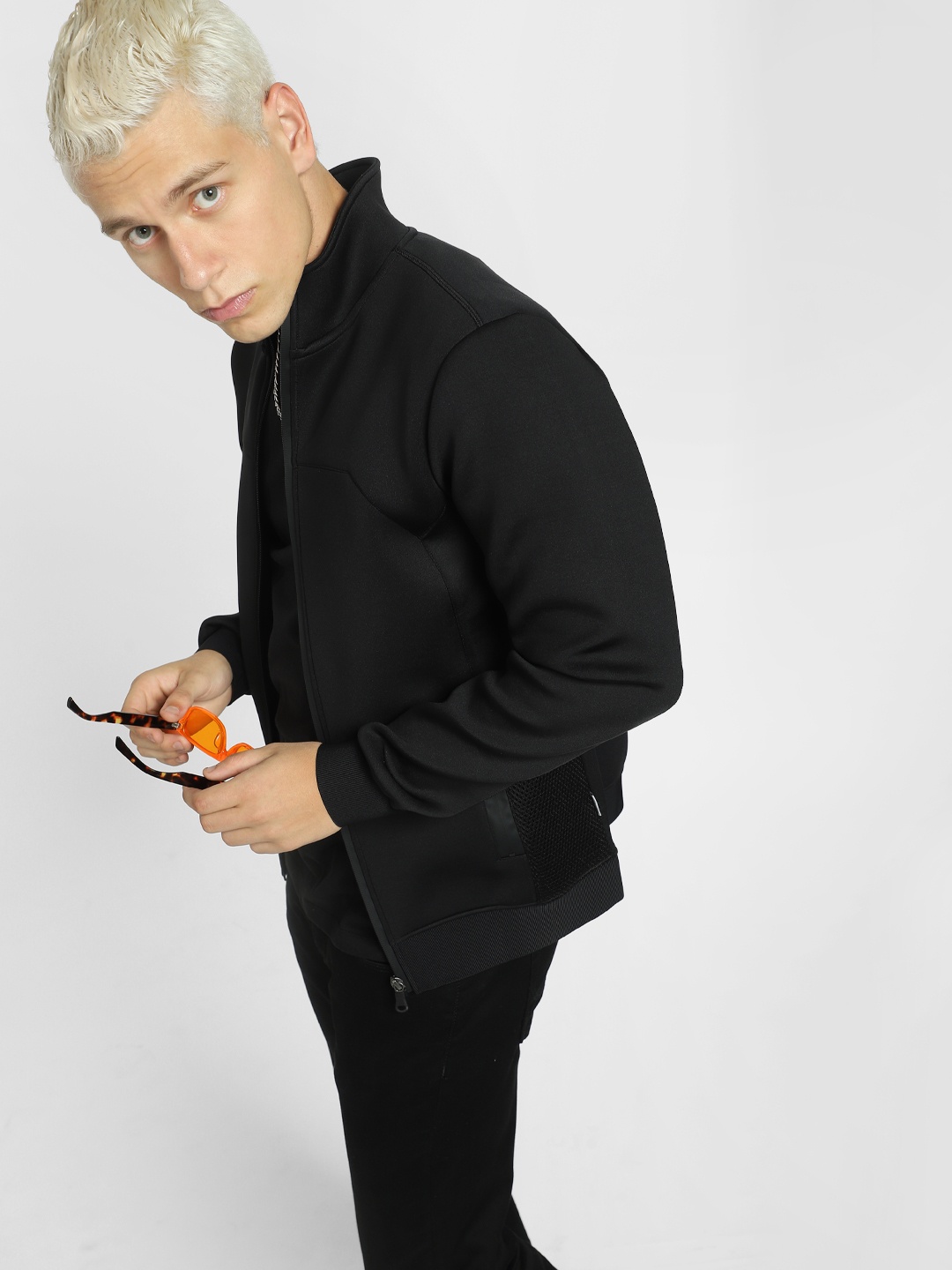 

Jack & Jones Men Black Cotton Sweatshirt