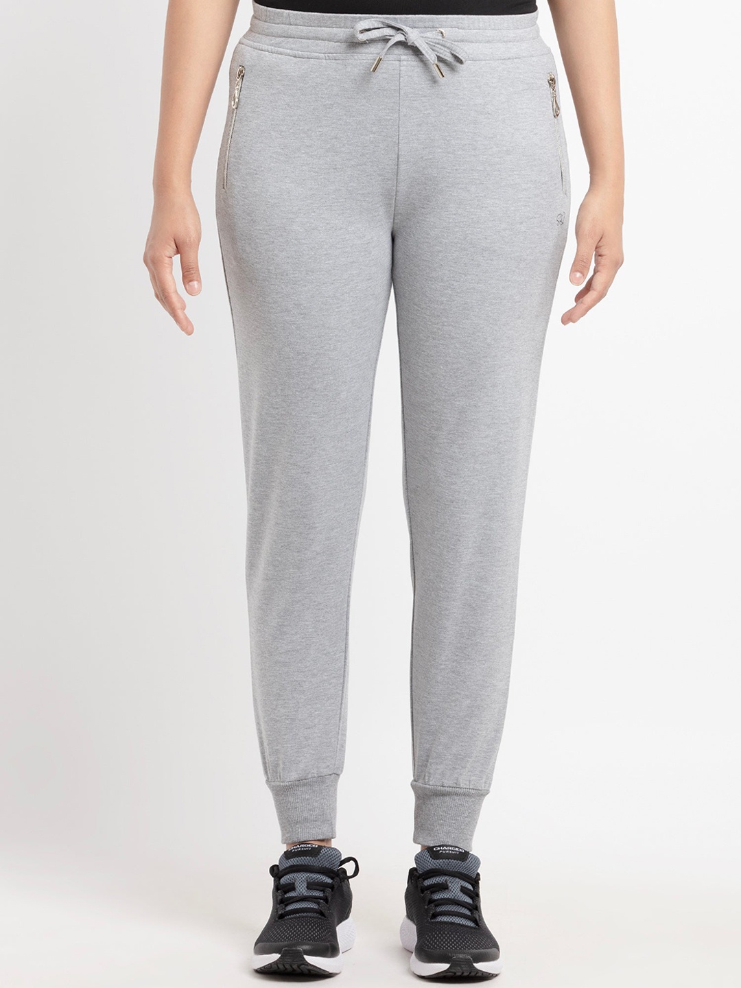 

Status Quo Women Cotton Joggers, Grey