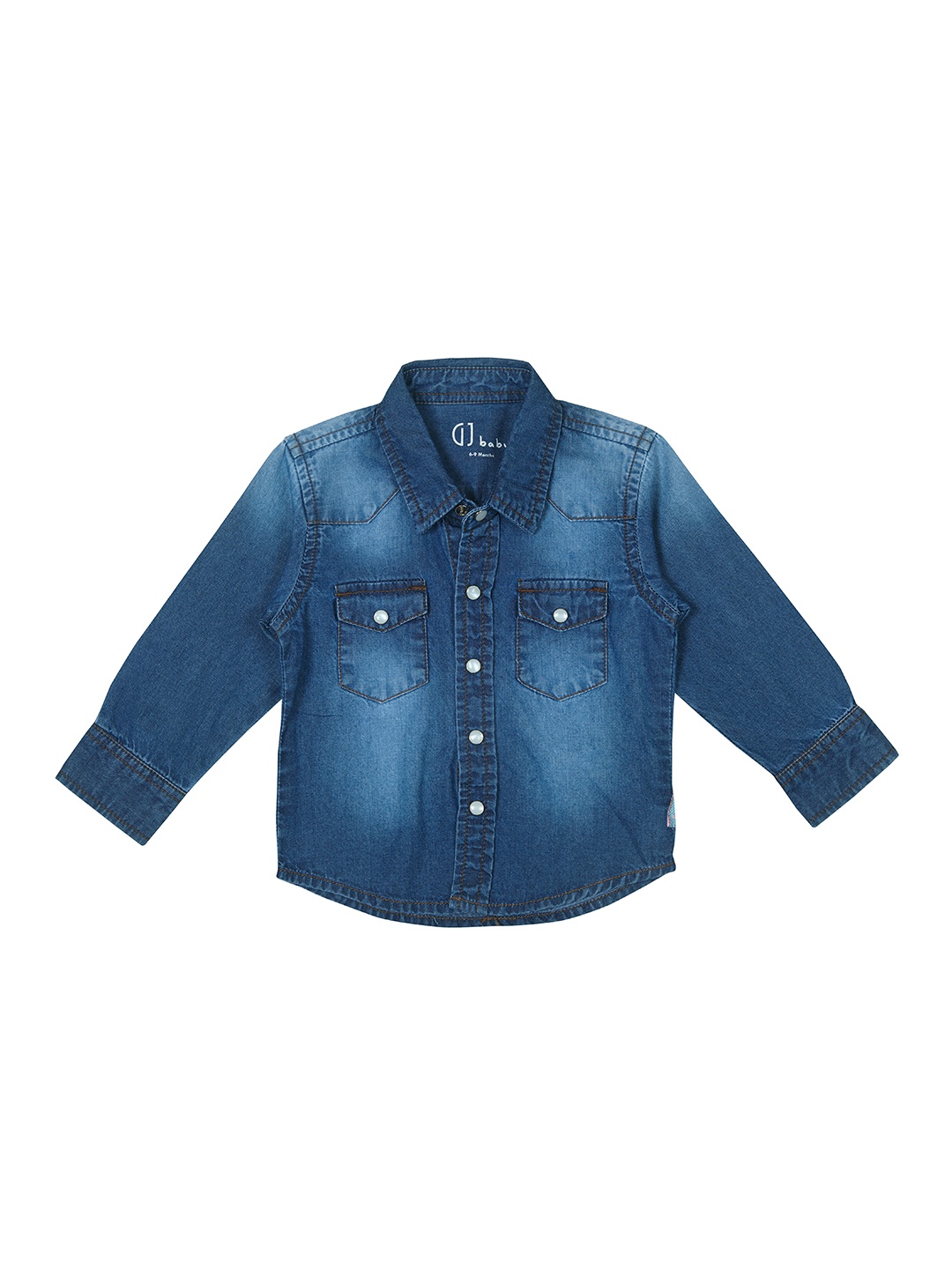 

Gini and Jony Boys Blue Regular Fit Solid Casual Shirt