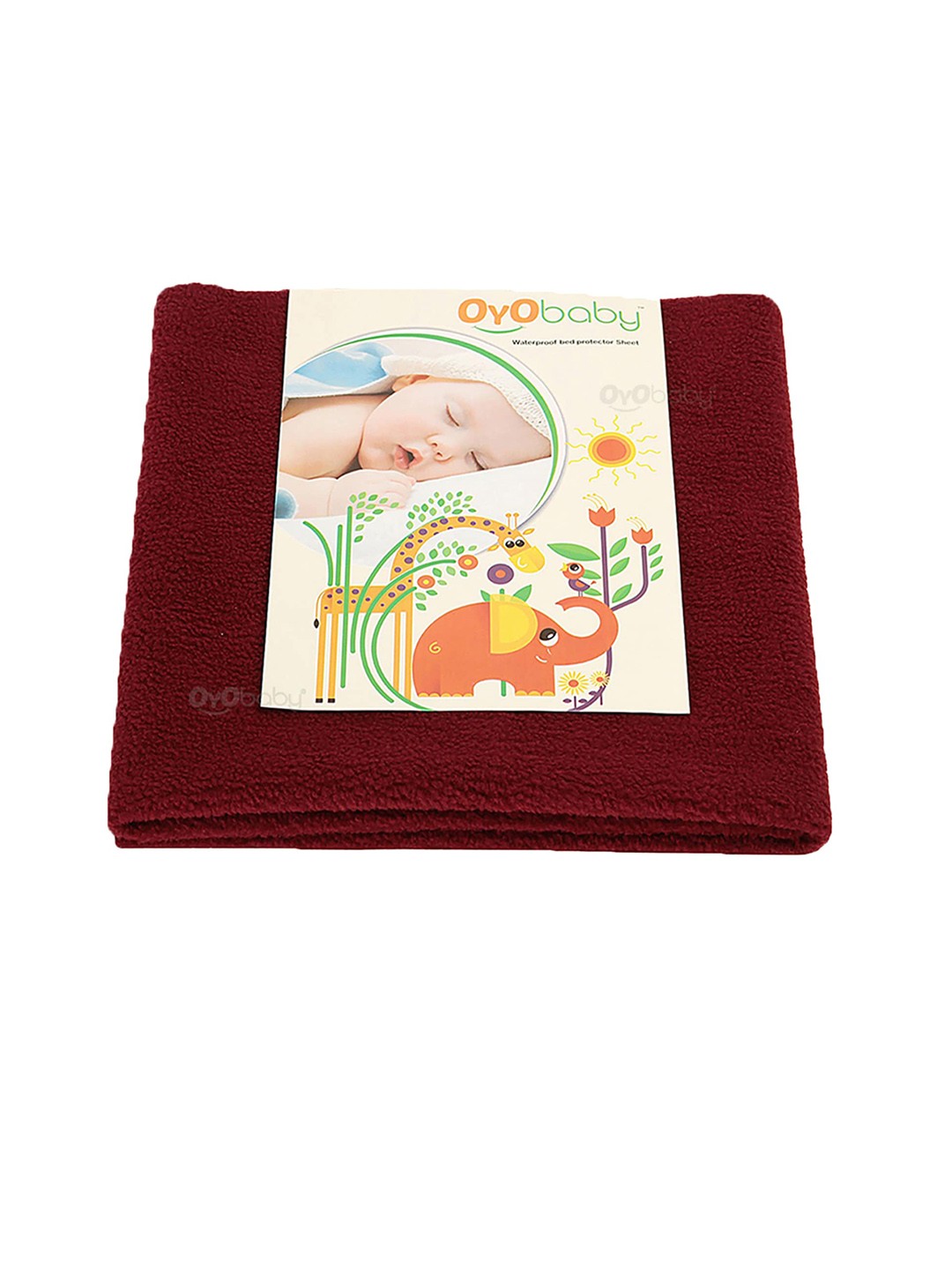 

OyO Baby Maroon Long-Lasting Durability Dry Sheet Bed Protector