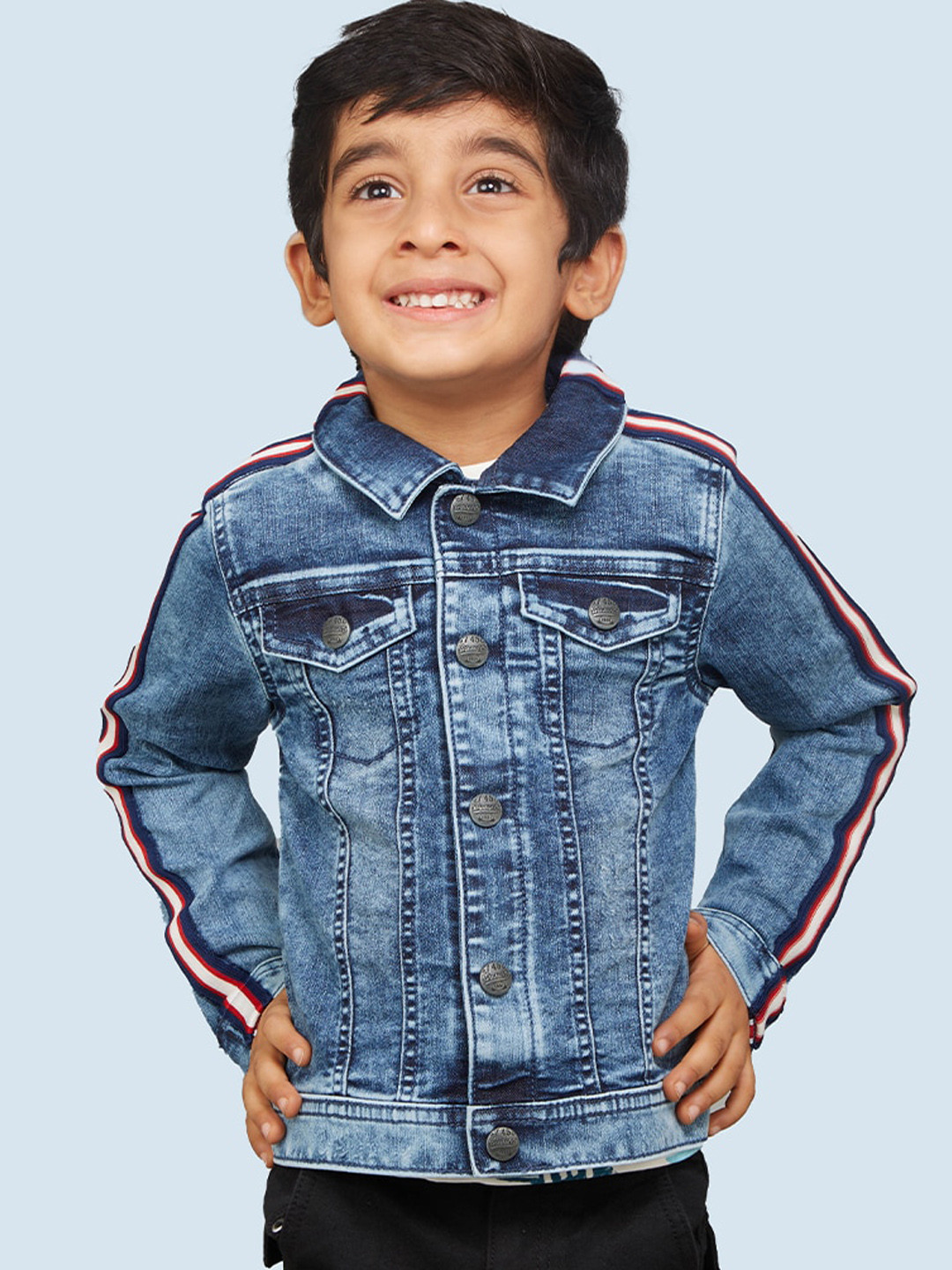 

Zalio Boys Washed Denim Jacket, Blue