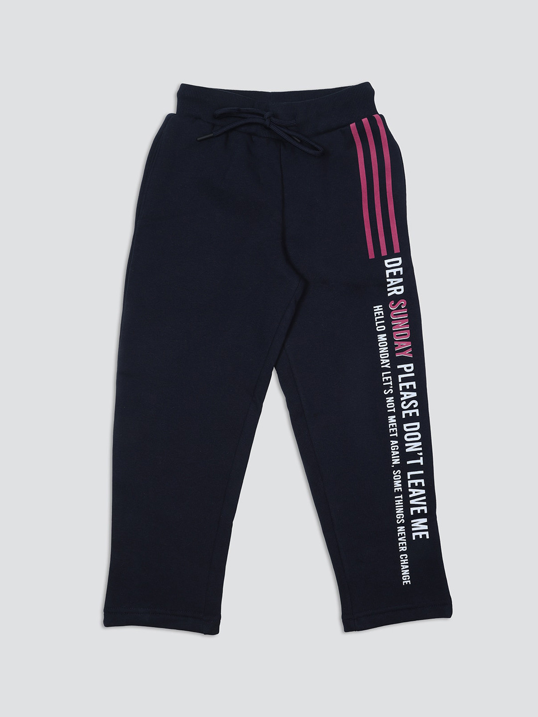 

Nins Moda Girls Fleece Track Pants, Navy blue