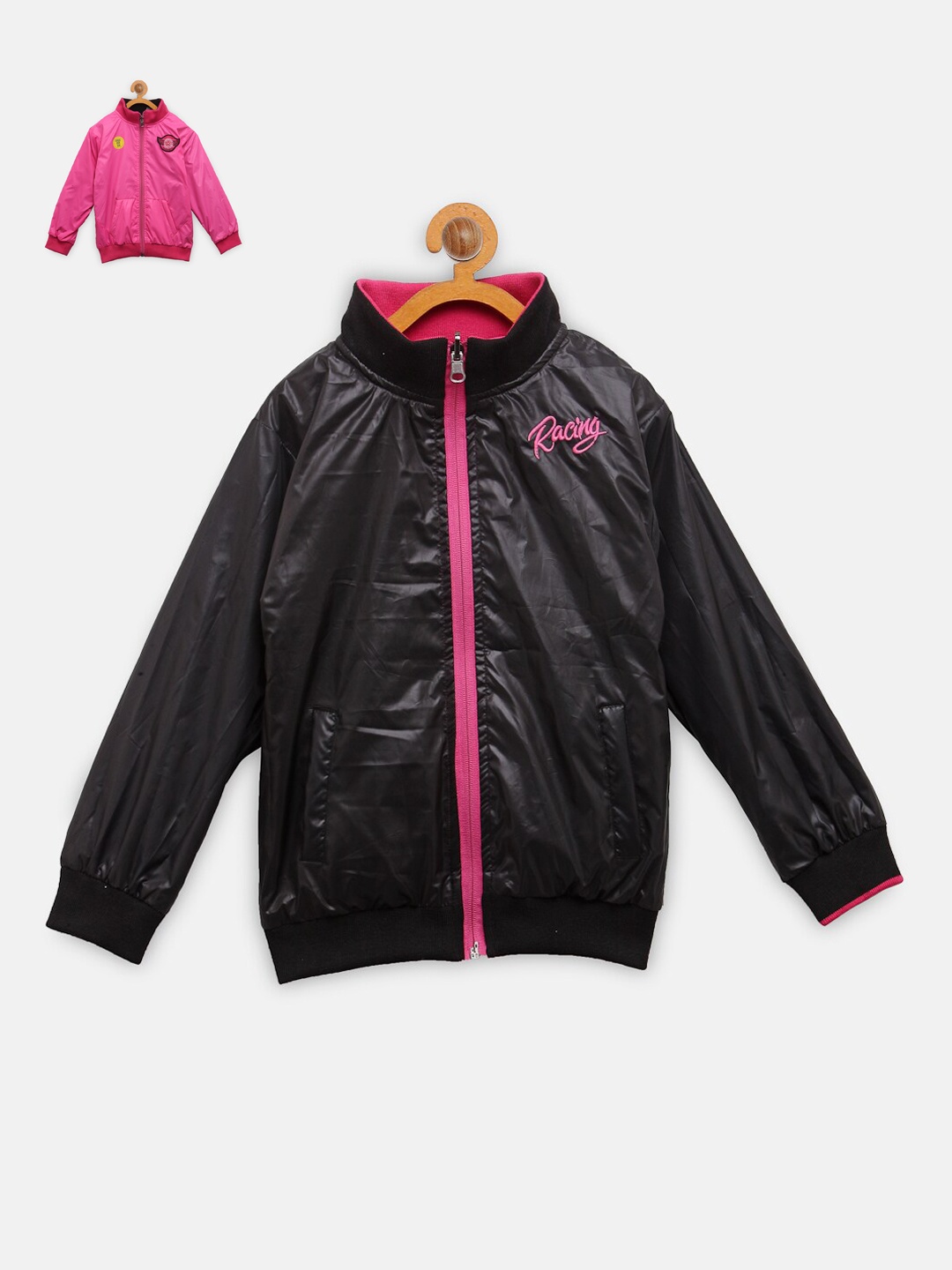 

NYNSH Boys Reversible Bomber Jacket, Black