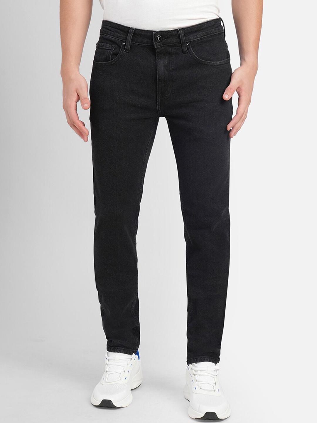 

Jack & Jones Men Cotton Skinny Fit Low-Rise Jeans, Black