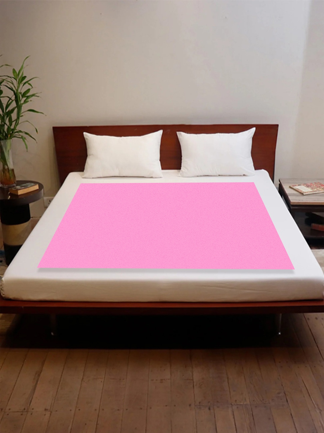 

OyO Baby Pink Waterproof & Baby Dry Sheet Polycotton Mattress Protector