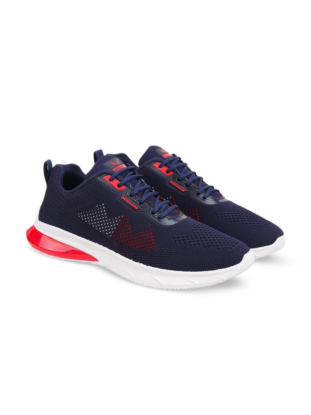 

BERSACHE Men Woven Design Sneakers, Navy blue