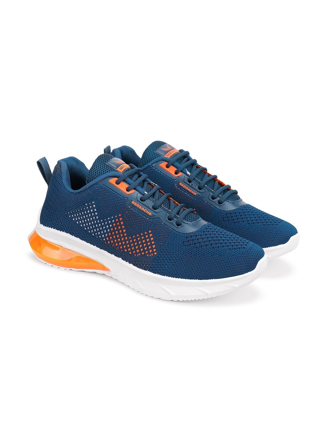 

BERSACHE Men Woven Design Sneakers, Blue