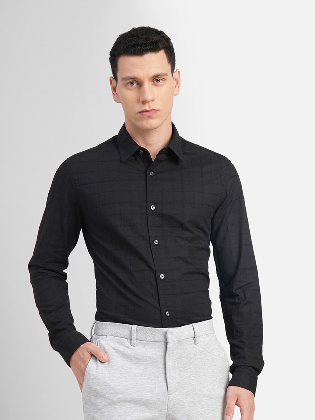 

Jack & Jones Men Slim Fit Casual Shirt, Black