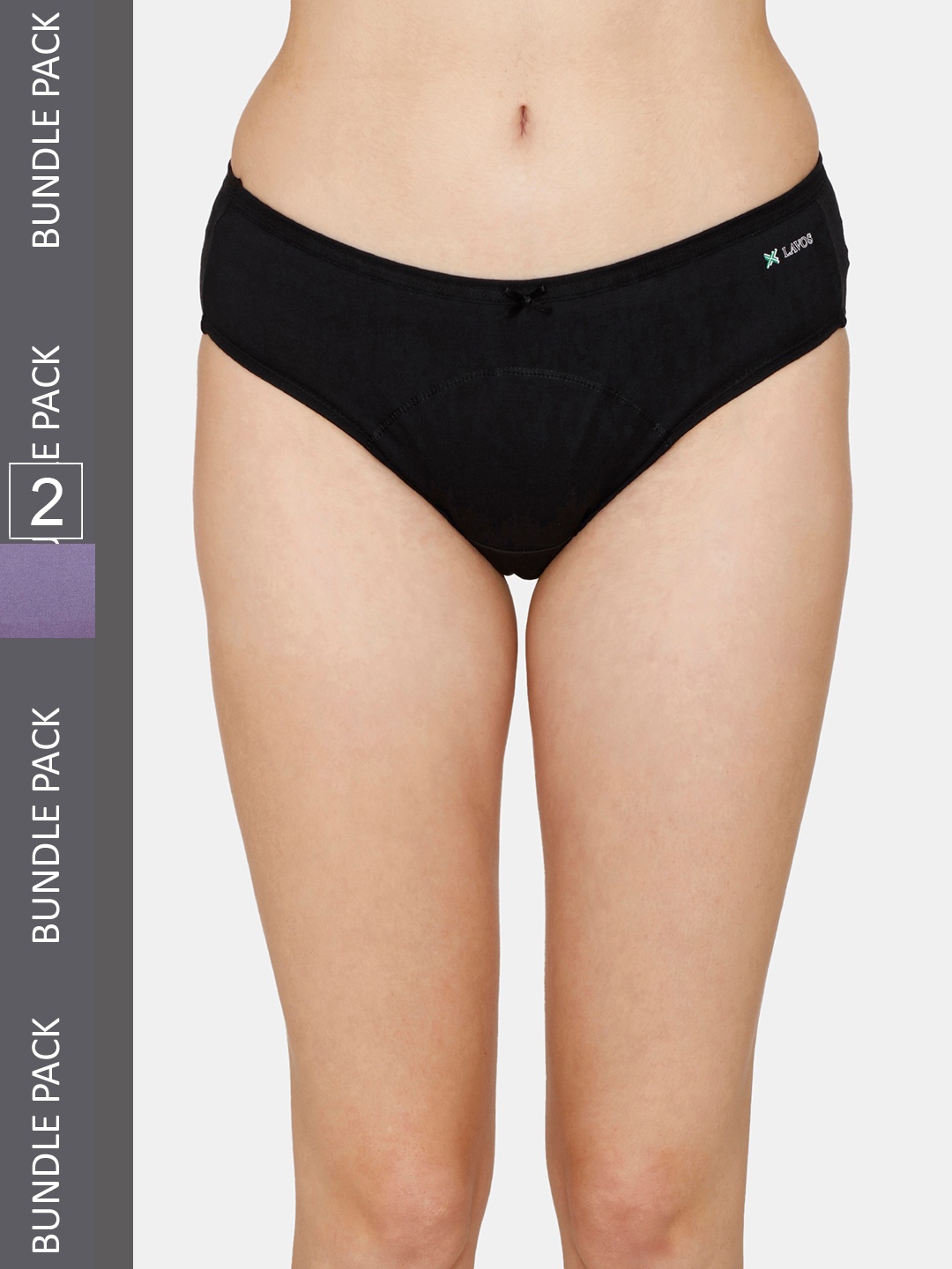 

Zivame Pack Of 2 Hipster Briefs, Black