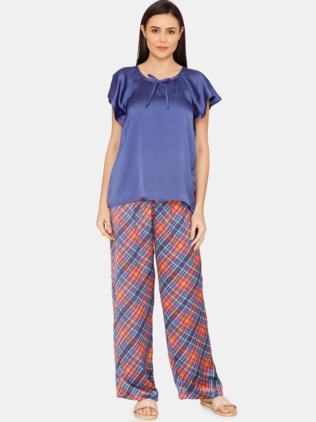 

Zivame Printed Night suit, Blue
