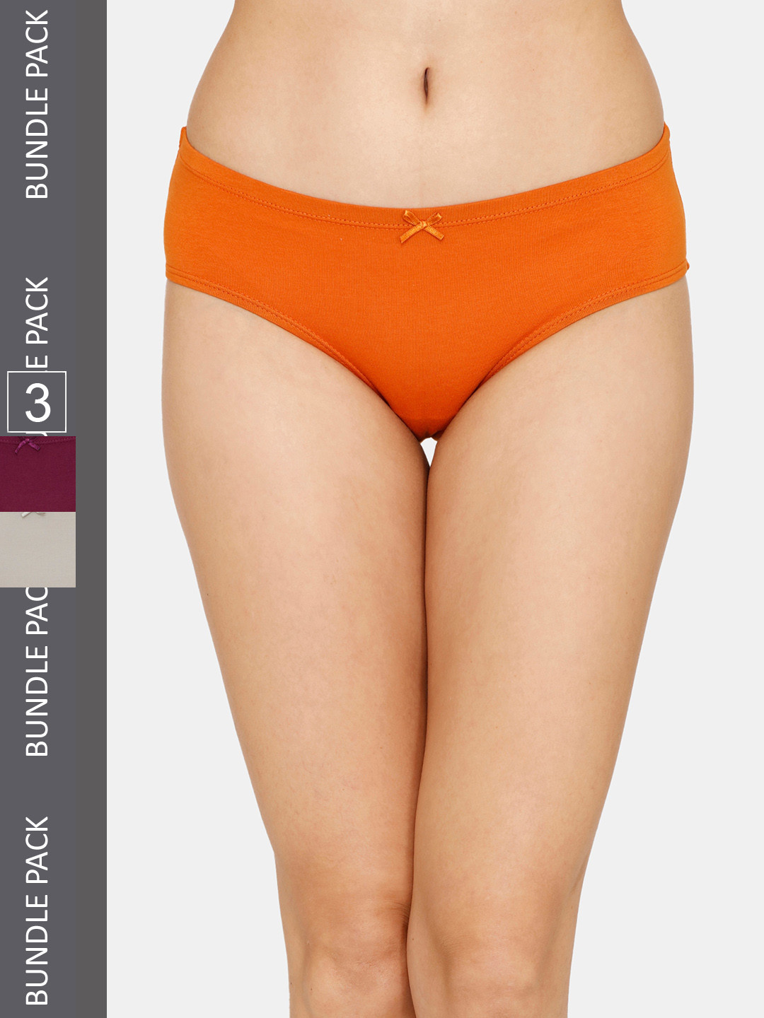 

Zivame Women Pack Of 3 Assorted Hipster Briefs