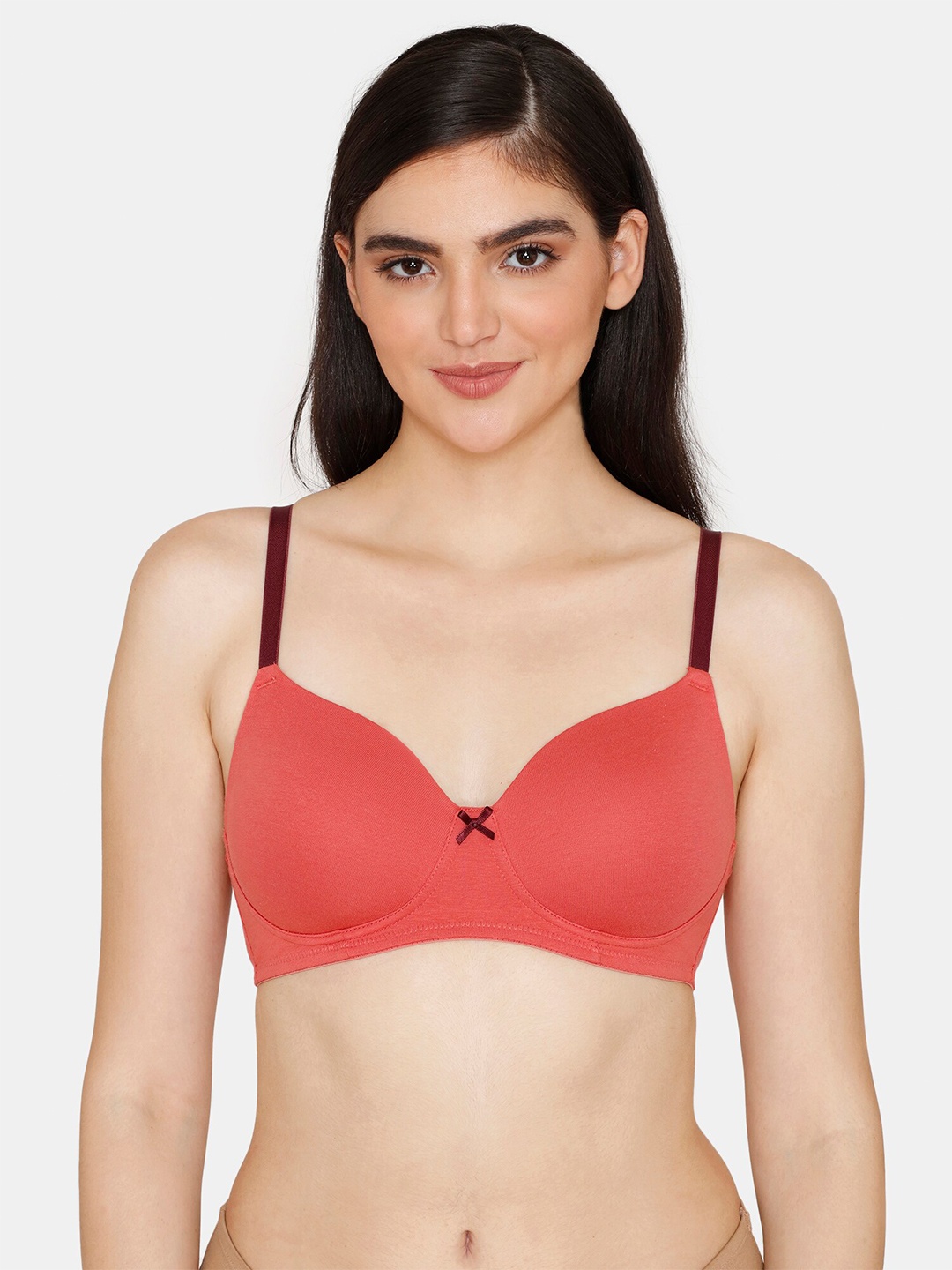 

Zivame Heavily Padded T-Shirt Bra, Red