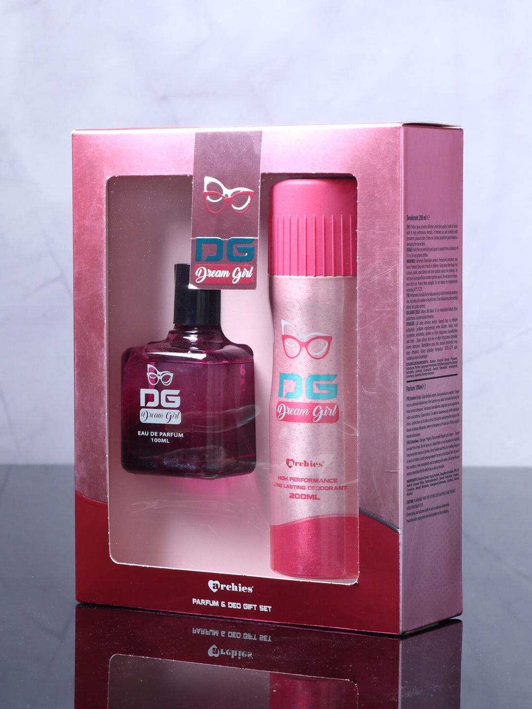 

Archies Women Pack of 2 Original Dream Girl Perfume-100Ml and Deo-200ML Gift Set, Pink