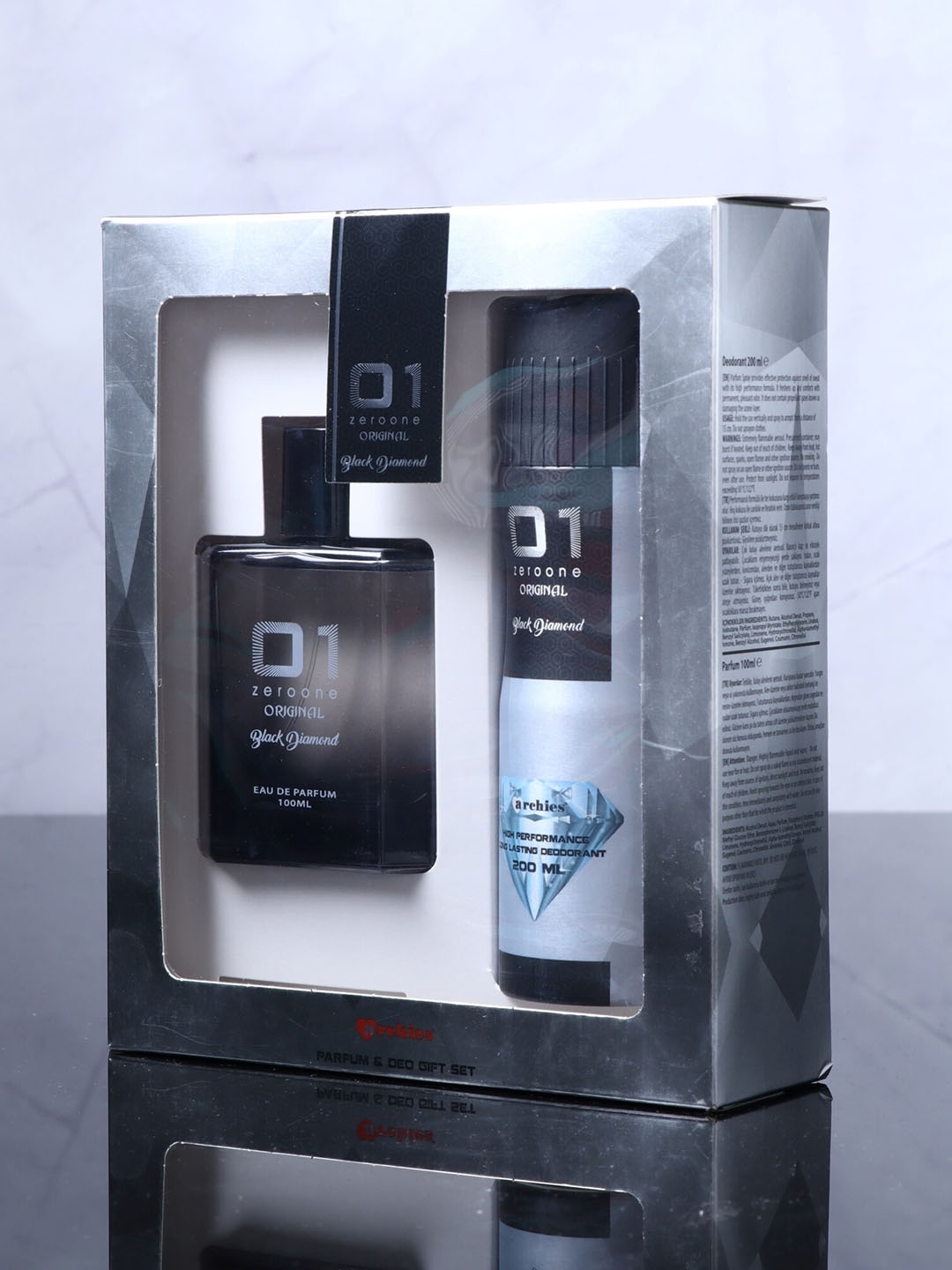 

Archies Men Original 01 Black Diamond Perfume 100ML & Deo 200ML Gift Set, Multi