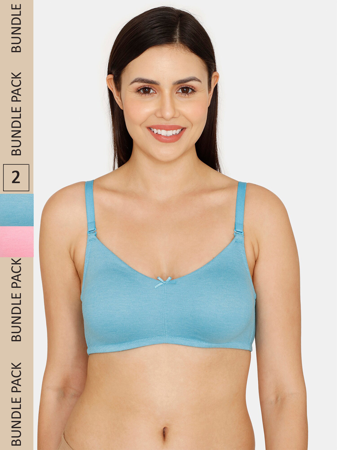 

Rosaline by Zivame Pack Of 2 Super Support Bra, Pink