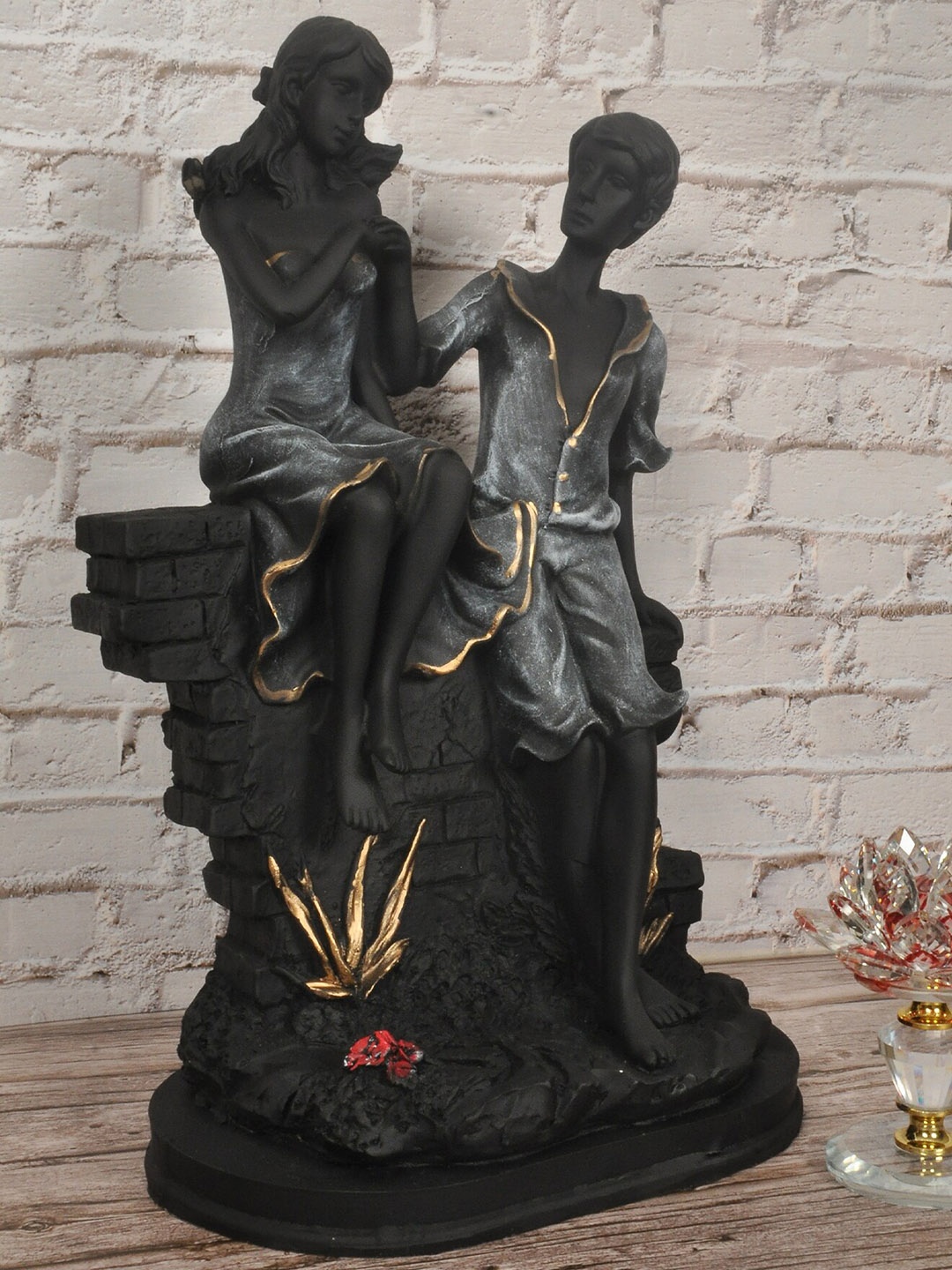 

SHREE KALA HOME DECOR Women Black Couple Sitting Showpieces