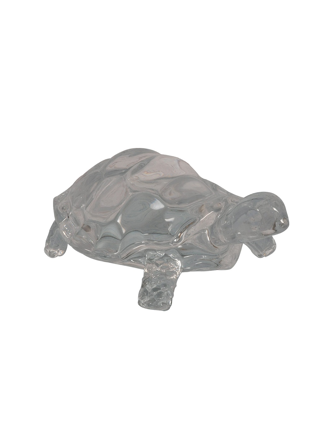 SHREE KALA HOME DECOR Transparent Textured Crystal Tortoise Showpieces