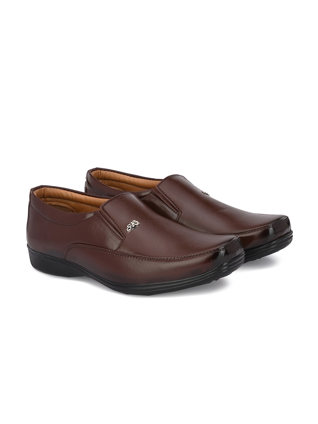 

Azzaro Black Men Formal Slip-On Shoes, Brown