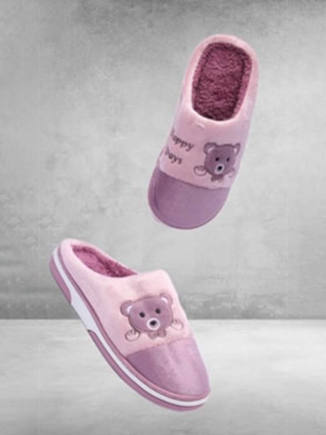 

Brauch Women Self Design Room Slippers, Purple