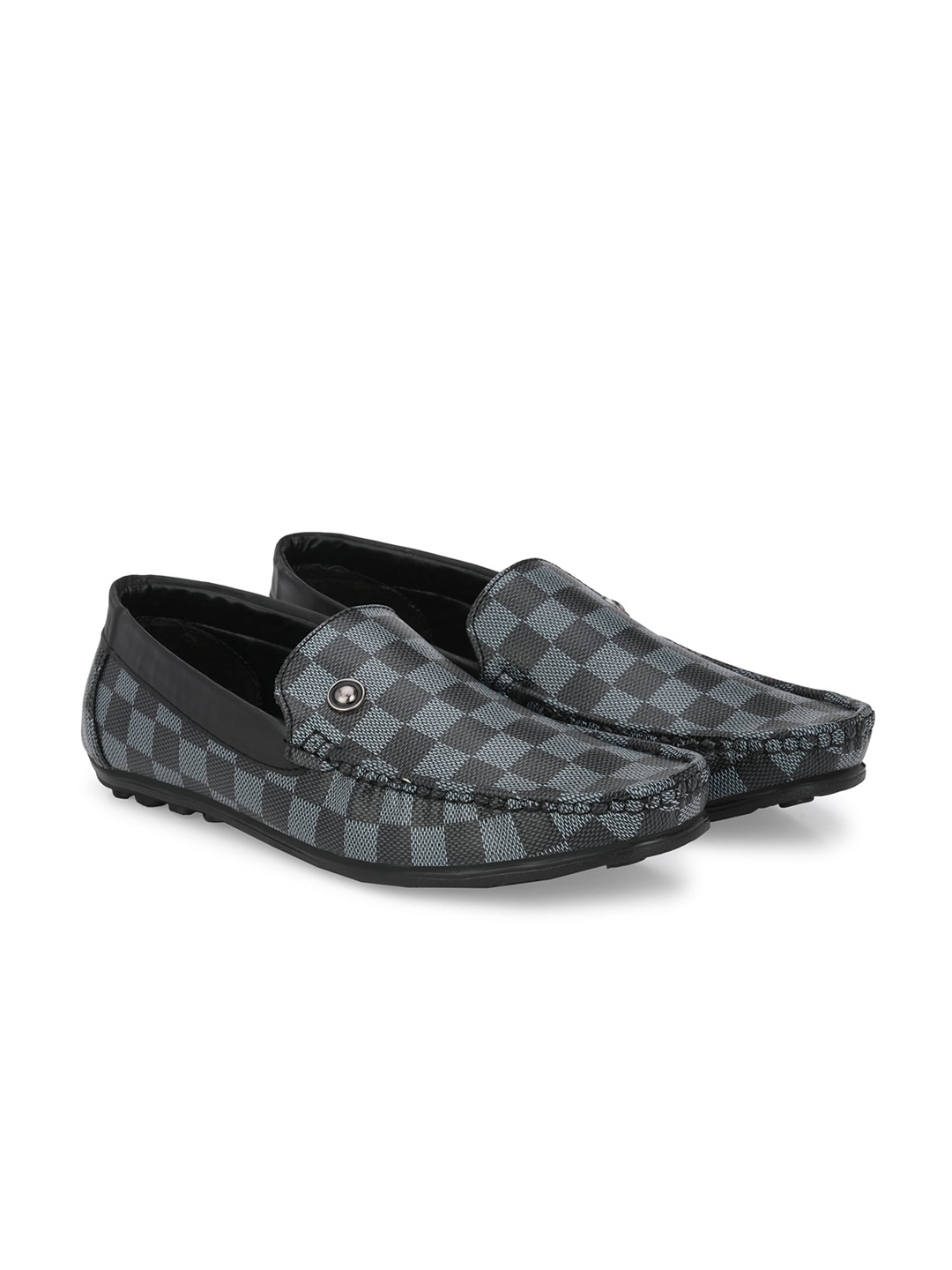 

Azzaro Black Men Printed Loafers, Blue