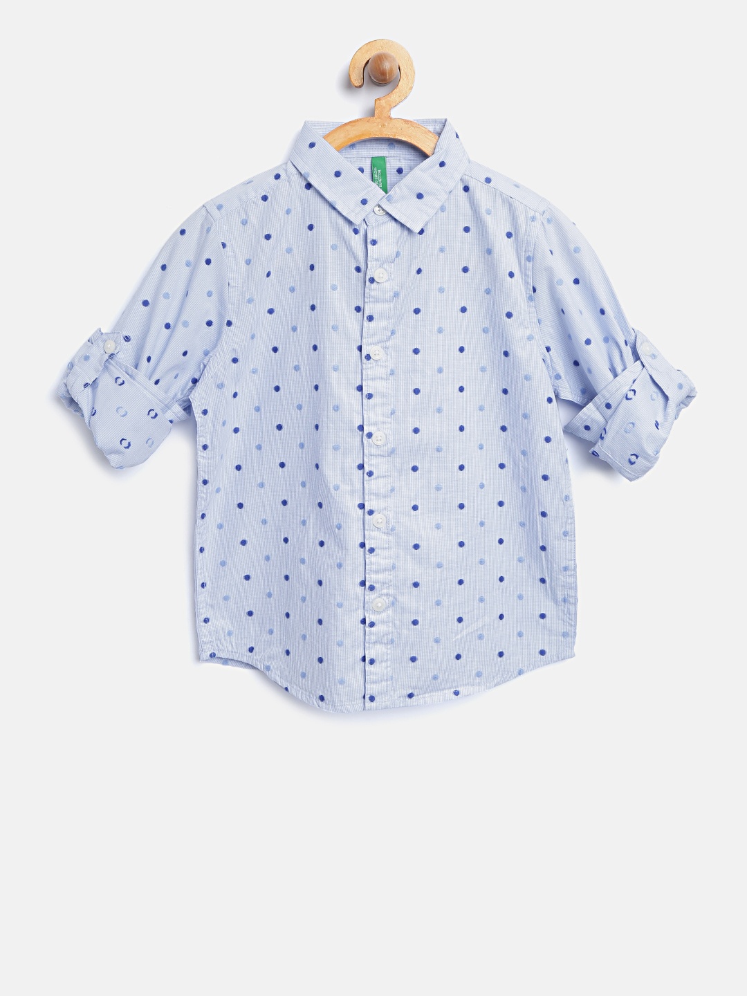 

United Colors of Benetton Boys Blue Checked Casual Shirt