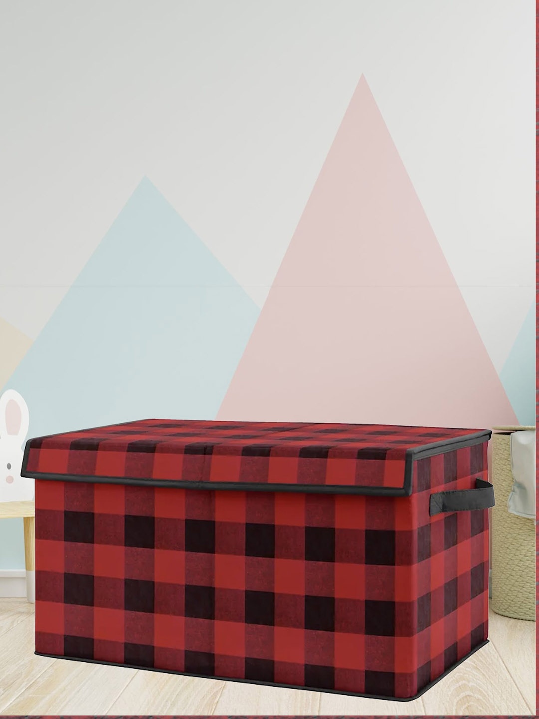 

My Gift Booth Red & Black Checked Collapsible Toy Storage Box