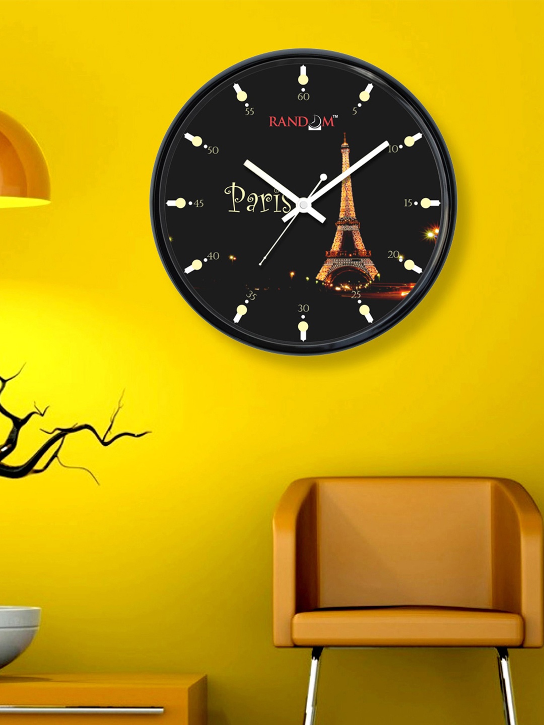 

RANDOM Black Round Printed Analogue Wall Clock