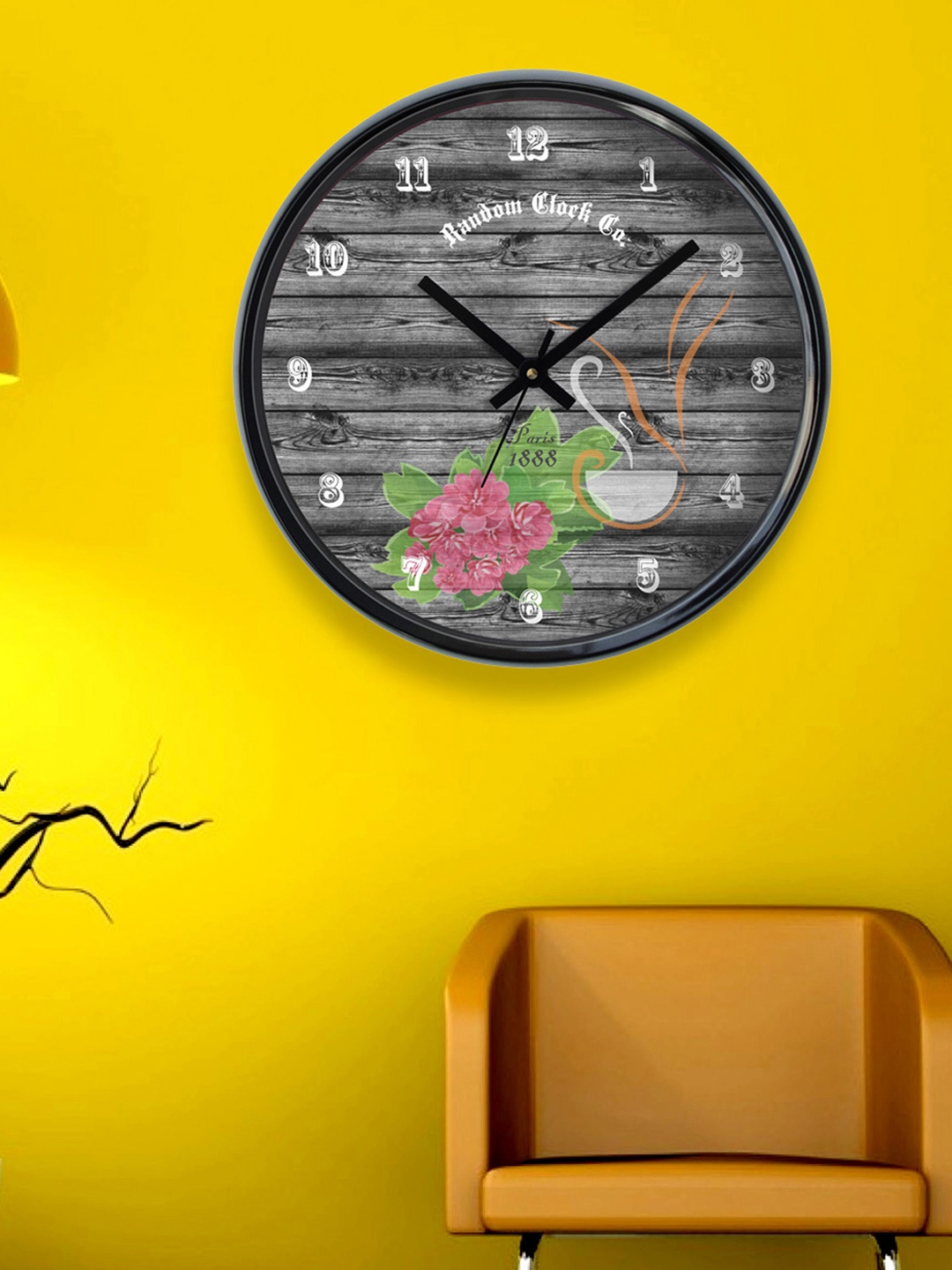 

RANDOM Grey Round Printed Analogue Wall Clock