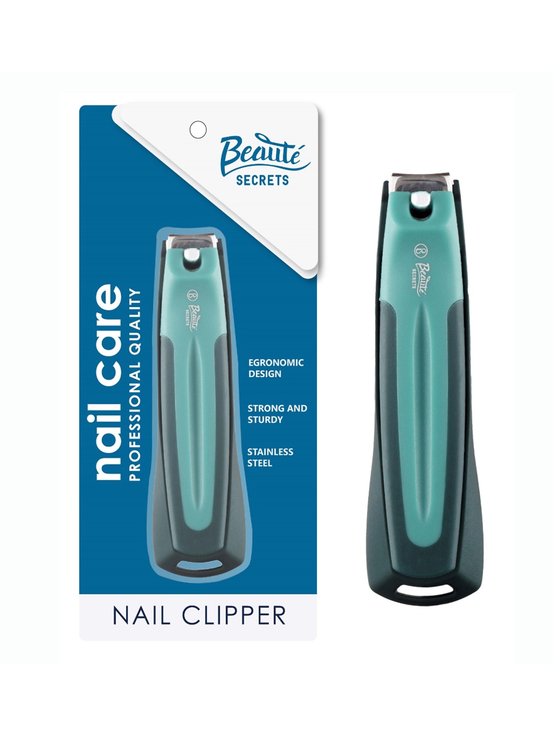 

Beaute Secrets Large Fingernail Toenail Clipper with Catcher, Green