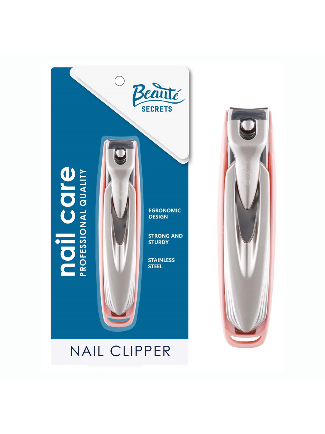 

Beaute Secrets Large Nail Clipper with Catcher, Rose gold