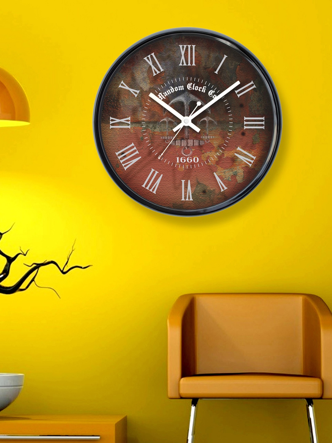 

RANDOM Brown Round Printed Analogue Wall Clock