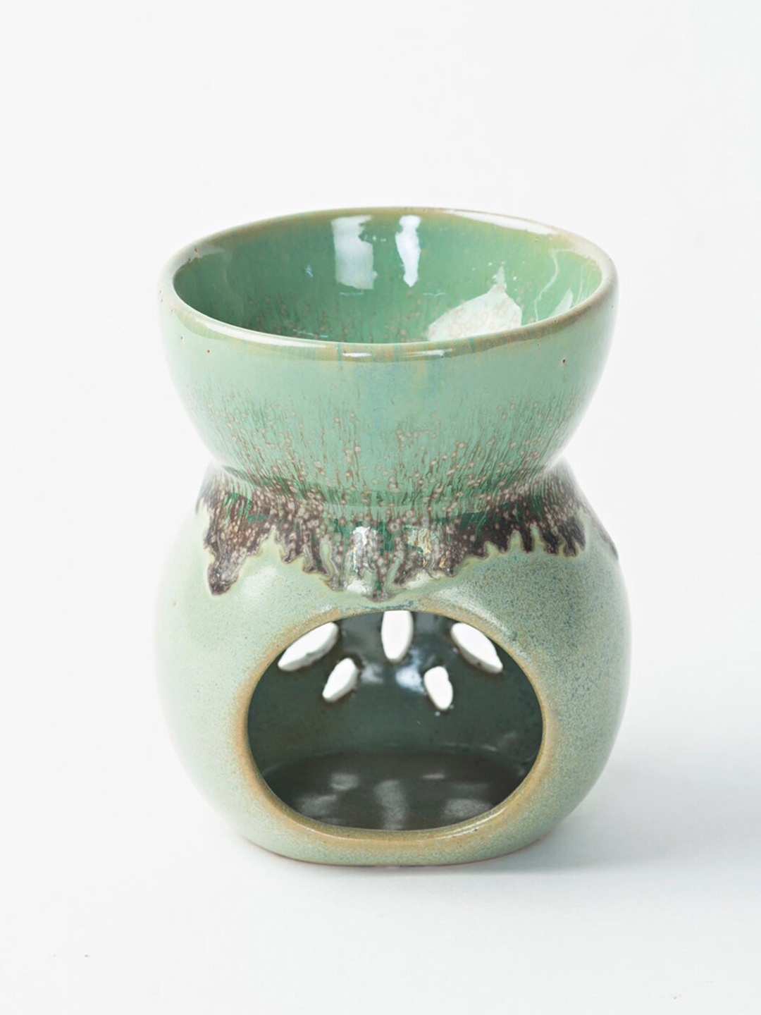 

Fabindia Green Ceramic Glazed Aroma Oil Diffuser