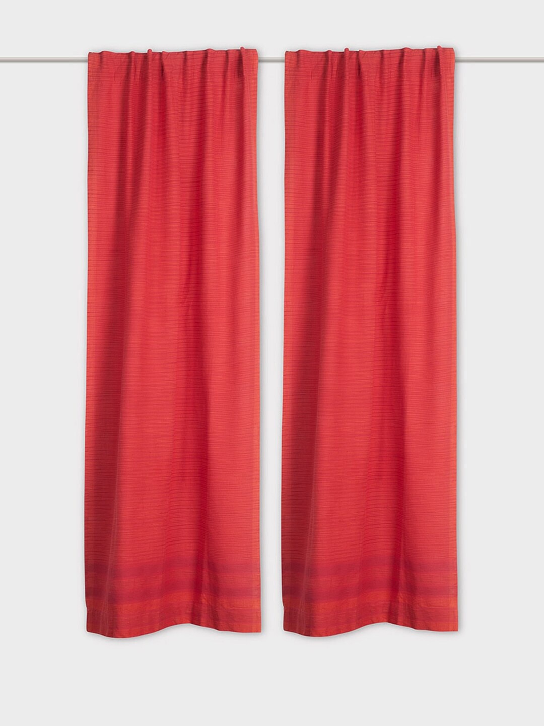 

Fabindia Red Set of 2 Cotton Window Curtain