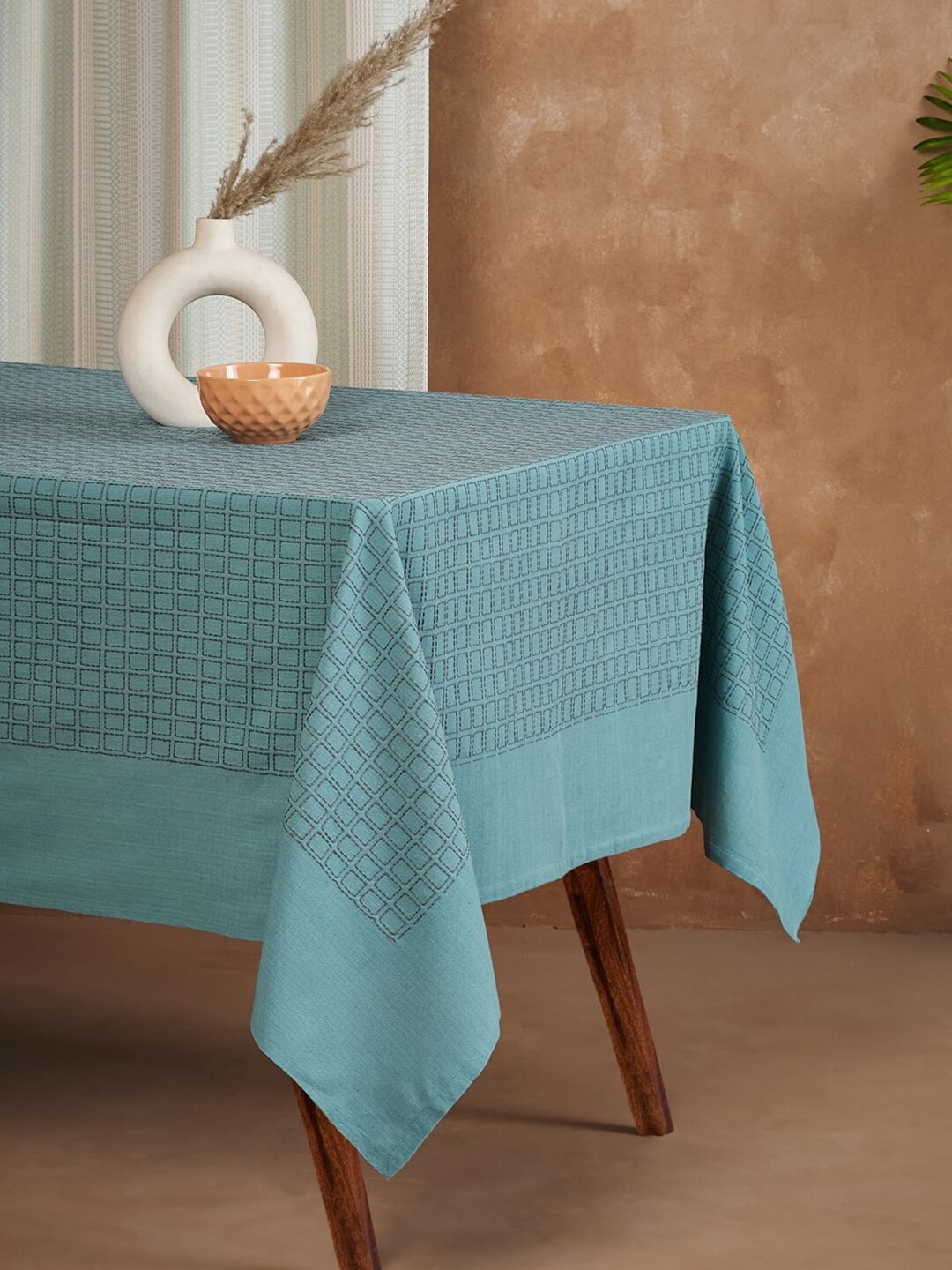 

Fabindia Samara Green Embroidered Cotton 2-Seater Rectangular Table Covers