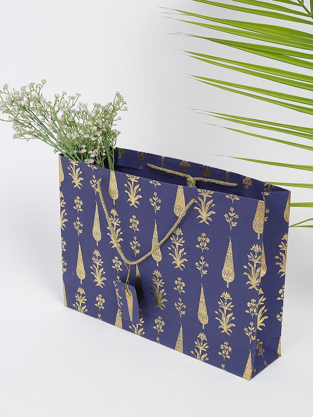 

Fabindia Printed GW GPK Paper Bag, Navy blue