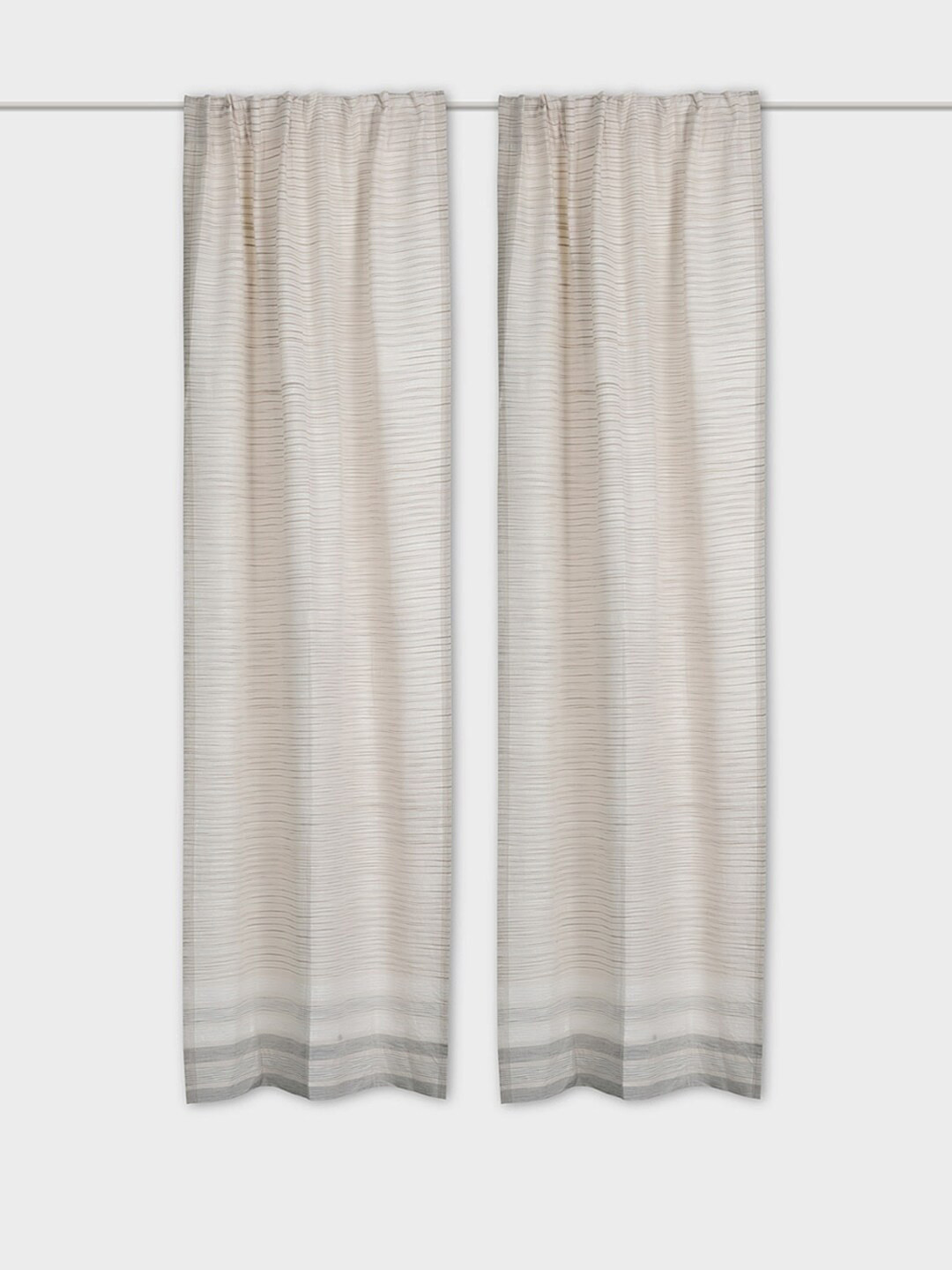 

Fabindia Beige Striped Window Curtain